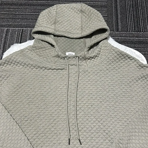 BKE Buckle Women’s Olive Green Quilted Pullover Hoodie Size Medium - Picture 8 of 16